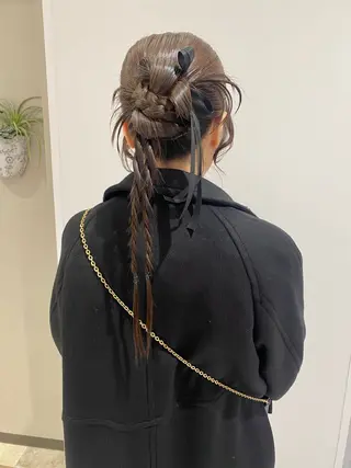 ロング ヘアアレンジ ベージュ/アレンジ /横浜/杉本千夏のヘアスタイル