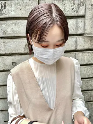 ショート カラー 👩🏻ボブ/ 髪質改善ダブルカラーのヘアスタイル