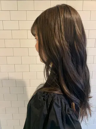 セミロング カラー ぱつボブ/ ショート/YUKIのヘアスタイル