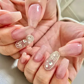 ネイル 京都桂/フィルイン /自爪育成/三品のネイルデザイン