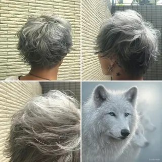 ショート カラー メンズ "PEPPU "所属・派手髪、ハイトーン ショートヘアShinのヘアスタイル