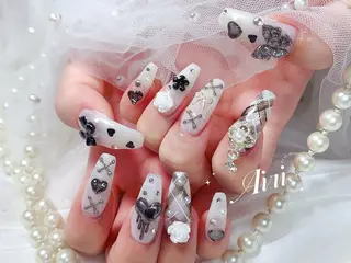 ネイル ネイルサロンAiri 長さ出し·シンプルのネイルデザイン