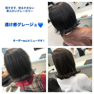 ショート カラー パーマ ヘアアレンジ ♡透け感カラー 大賀哲平♡のヘアスタイル