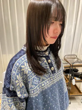 ミディアム knock所属・knock　國友 華乃のヘアスタイル