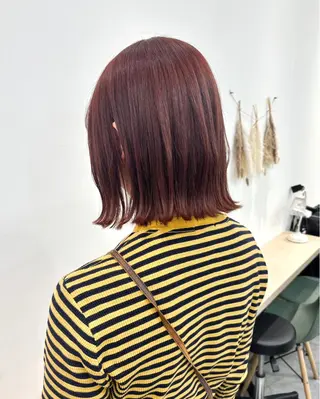 ショート カラー ヘアアレンジ Apero【アペロ】所属・パーマ/暖色/ボブ イワタテ🇰🇷のヘアスタイル