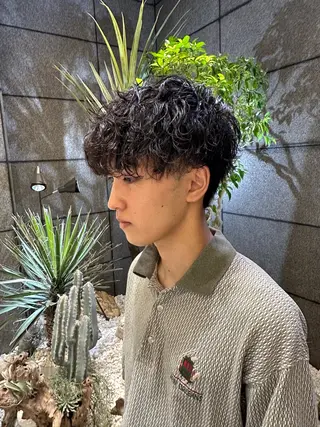 パーマ メンズ AMI ウルフパーマ/メンズのヘアスタイル