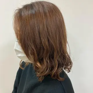 セミロング パーマ 個性派/ブリーチ *ほのかのヘアスタイル