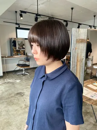 ショート カラー 暖色カラー🍒 ケアブリーチ/akiのヘアスタイル