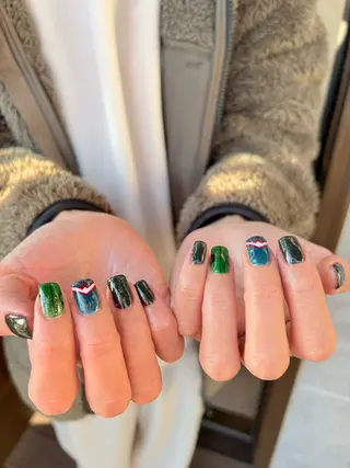 ネイル 🌲🌳🚪iiit o🌲🌳🌲のネイルデザイン