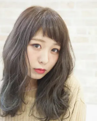 セミロング カラー パーマ 🌕艶髪hair高野 竜🌕のヘアスタイル