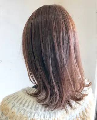 セミロング カラー ヘアアレンジ 艶カラー/ レイヤー/あいりのヘアスタイル