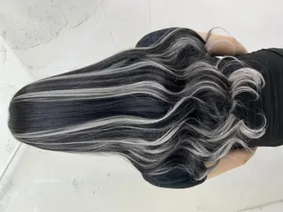 ロング カラー alpha. カラーエクステ下妻のヘアスタイル