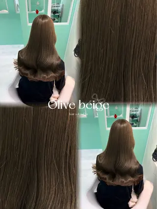 セミロング カラー Ella所属・nana【艶髪】/ レイヤー/縮毛矯正のヘアスタイル