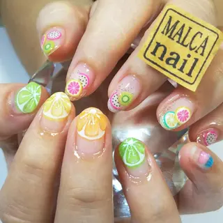 セミロング ヘアアレンジ パーマ マツエク・マツパ ネイル キッズ MALCAnail(マルカネイル)所属・荒木 莉奈のネイルデザイン