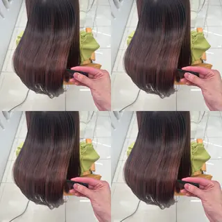 ロング カラー 髪質改善× レイヤーカット溝江のヘアスタイル