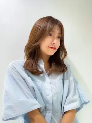 セミロング レイヤーカット/艶カ ラー/chihiroのヘアスタイル