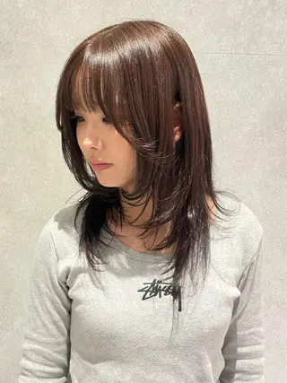 ロング カラー yumemiレイヤー ✴︎ 透明感カラーのヘアスタイル