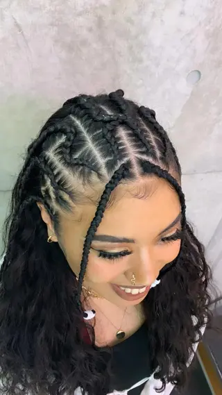 ヘアアレンジ HARURU🪮✨ ブレイズ海外ヘアのヘアスタイル