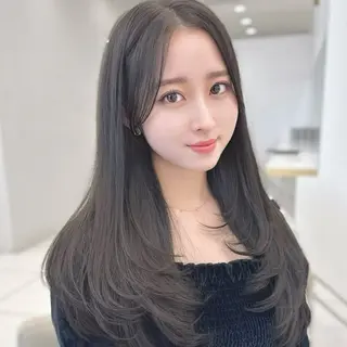 ロング 韓国顔まわり/前髪 /レイヤー/いつきのヘアスタイル