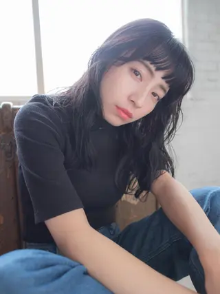 セミロング くろだ ちはるのヘアスタイル