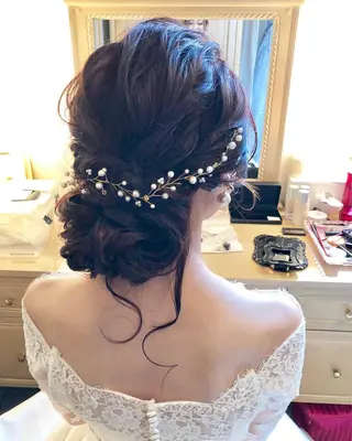 セミロング ヘアアレンジ プレシャス所属・池田 景子のヘアスタイル