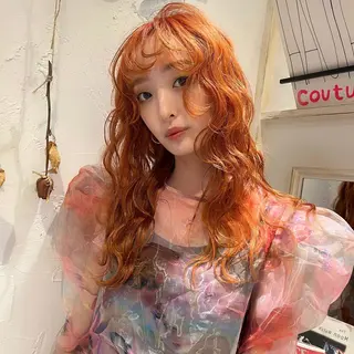 ロング カラー irwi/イルウィ所属・miku🎀門前仲町 ブリーチ・レイヤーのヘアスタイル