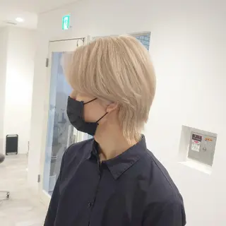 ショート カラー メンズ E Komo hair所属・Wow❕E Komo hair 永井一輝のヘアスタイル