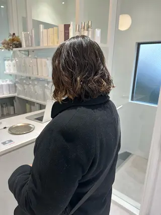 ショート カラー パーマ お洒落パーマ/ 艶カラー/michiのヘアスタイル