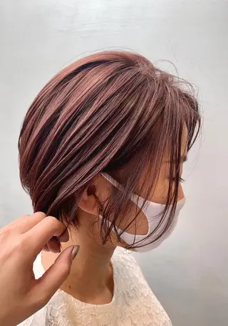 ショート カラー 髪質改善 Noe心斎橋店のヘアスタイル
