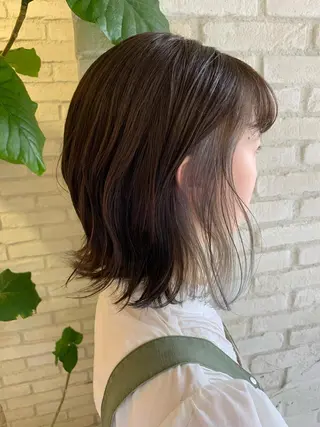 ミディアム カラー レイヤー＆カラー 人気美容師倉崎涼のヘアスタイル