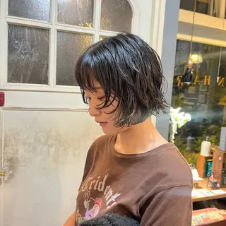 ショート パーマ 抜け感パーマ/ ショート/緒方椋のヘアスタイル