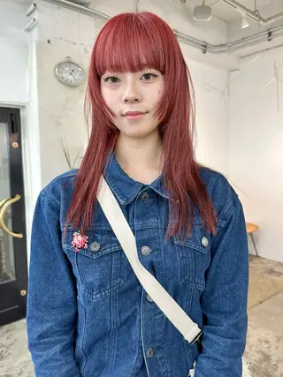 ロング カラー 似合わせカット ケアパーマ喜来雅由のヘアスタイル