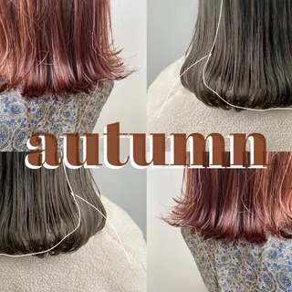 ミディアム カラー ヘアアレンジ 赤味消し.髪質改善 🌿𝘠𝘜𝘙𝘐のヘアスタイル