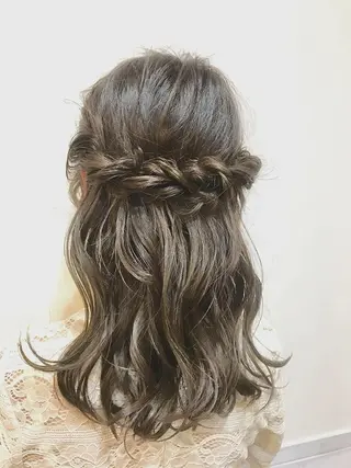 ヘアアレンジ 髪質改善ストレート髪 質改善カラー特化中崎のヘアスタイル