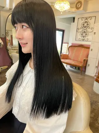 ロング カラー パーマ ヘアアレンジ 表参道Lise おおいしおりのヘアスタイル