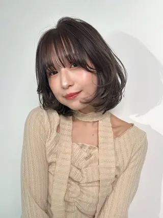 ミディアム カラー ヘアアレンジ maoブリーチ無し 似合わせカラーのヘアスタイル