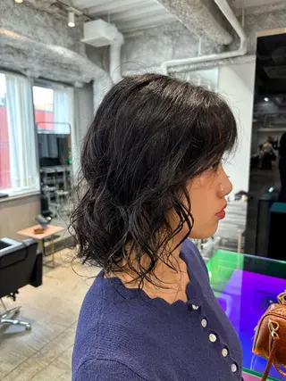 ミディアム パーマ ANY/須田 麻人/ハードパーマのヘアスタイル