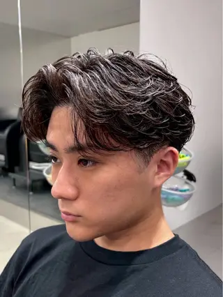 ショート パーマ メンズ 松井 生のヘアスタイル