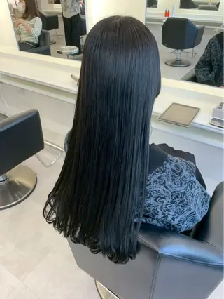 ロング カラー ParveMix 楠本結菜のヘアスタイル