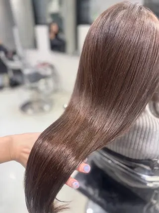 ロング カラー パーマ ヘアアレンジ 透明感/オリーブ/ グレージュ/YUKAのヘアスタイル