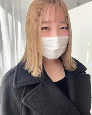 ミディアム まいか🤎髪質改善 ミルクティーボブ🎀のヘアスタイル