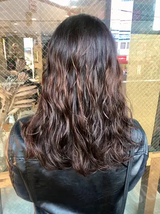 ロング カラー パーマ bococa りんのヘアスタイル