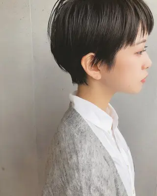 ショート カラー パーマ ヘアアレンジ キッズ ネイル マツエク・マツパ ショート/ボブ/ パーマ/柏原良亮のヘアスタイル