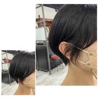 ショート カラー アピール欄に重要な お知らせがありますのヘアスタイル
