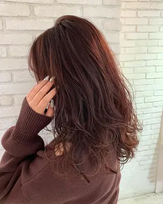 ロング カラー パーマ キッズ マツエク・マツパ レイヤー＆カラー 人気美容師倉崎涼のヘアスタイル