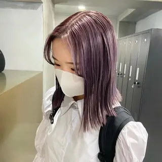 セミロング カラー yuna/ボブカット /ハイトーンカラーのヘアスタイル