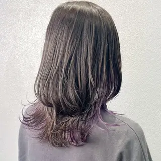 セミロング カラー 透明感カラー/パーマ 🌀アオノのヘアスタイル