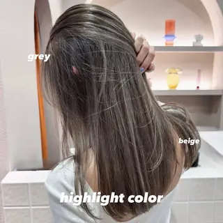 カラー ハイトーン／暖色 👩🏼HONOKAのヘアスタイル
