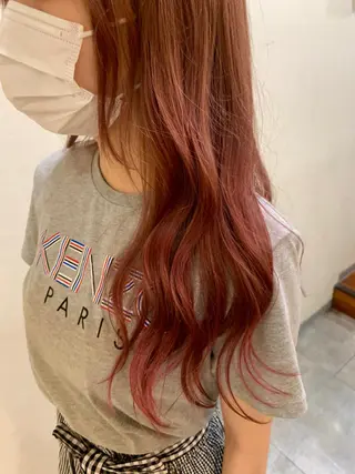 ロング カラー 透明感/ 美髪矯正/田中恭のヘアスタイル
