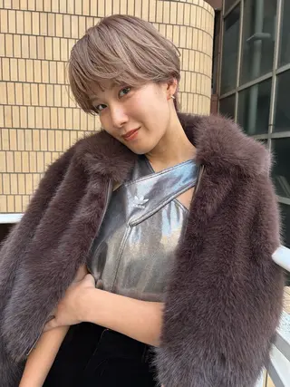 ショート カラー ショート/ボブ専門 宮脇美奈/南船場のヘアスタイル